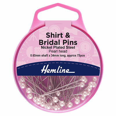 H676 Shirt and Bridal Pins: Nickel - 34mm, 75pcs.. 